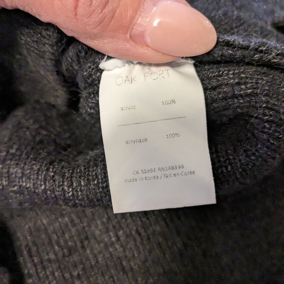 Oak And Fort Gray Sweater Dress Size M - Picture 7 of 8